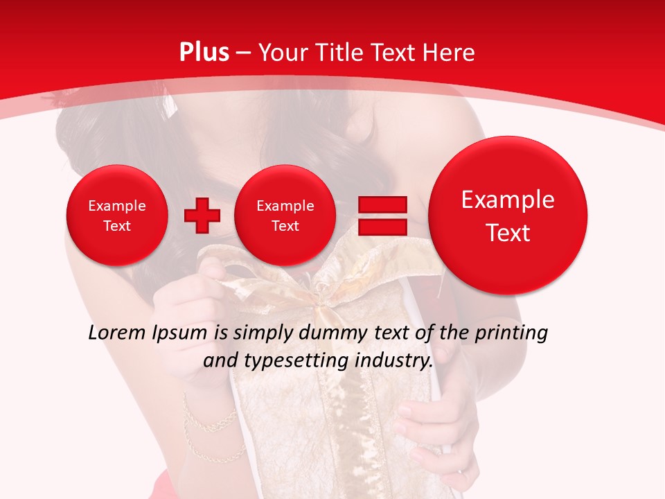Santa Women Caucasian PowerPoint Template