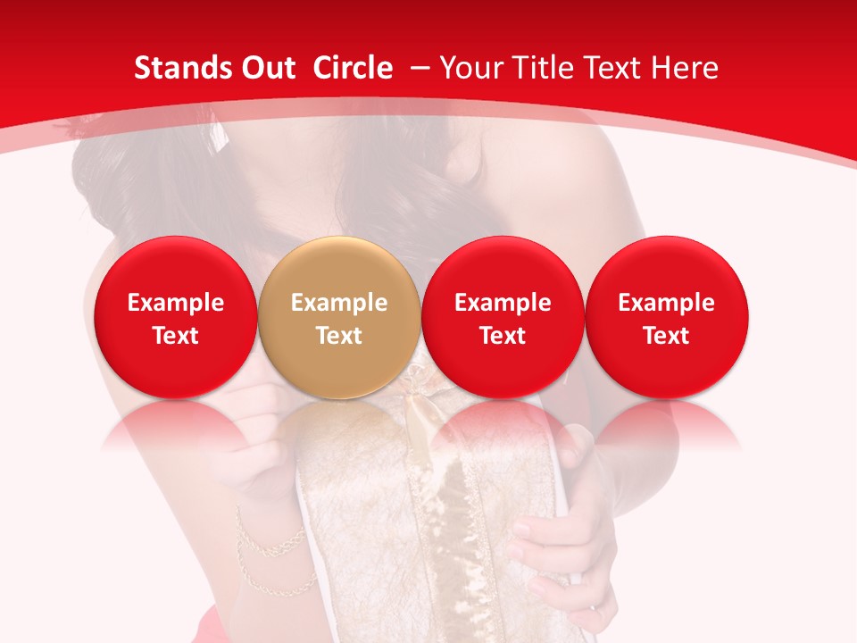 Santa Women Caucasian PowerPoint Template