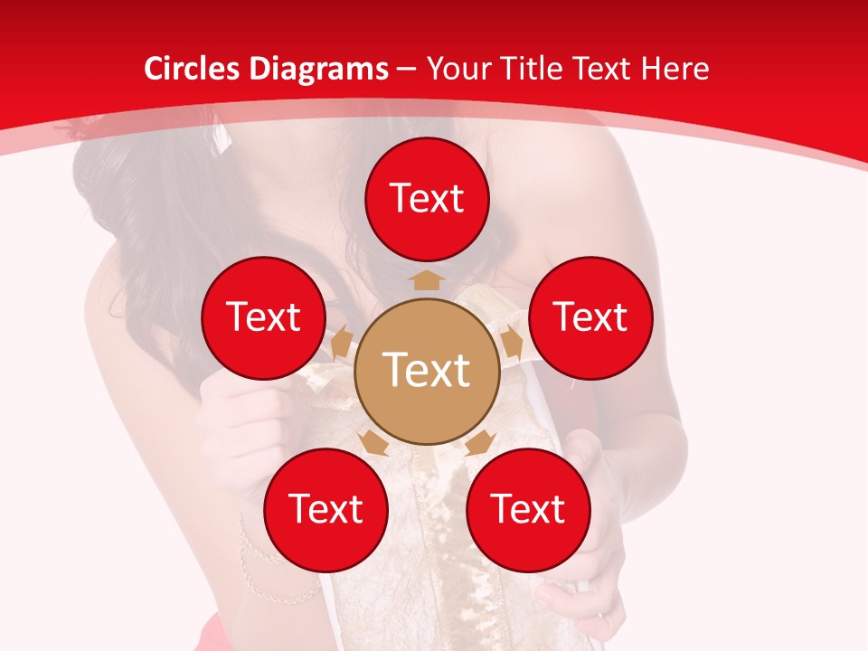 Santa Women Caucasian PowerPoint Template