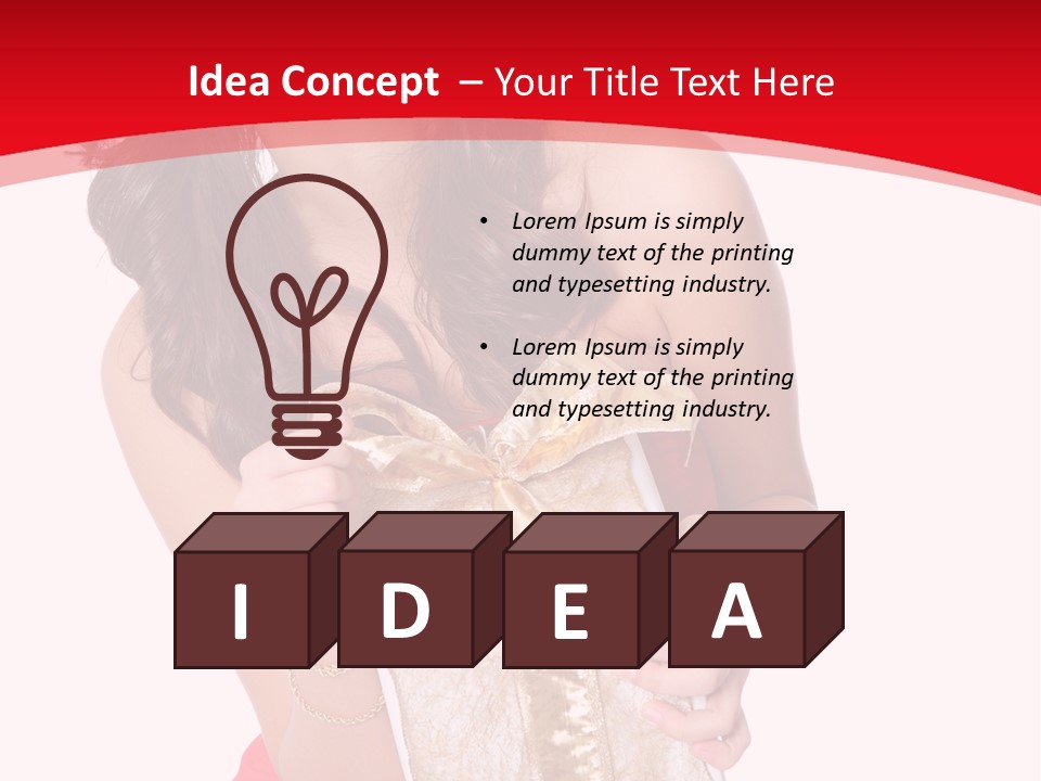 Santa Women Caucasian PowerPoint Template