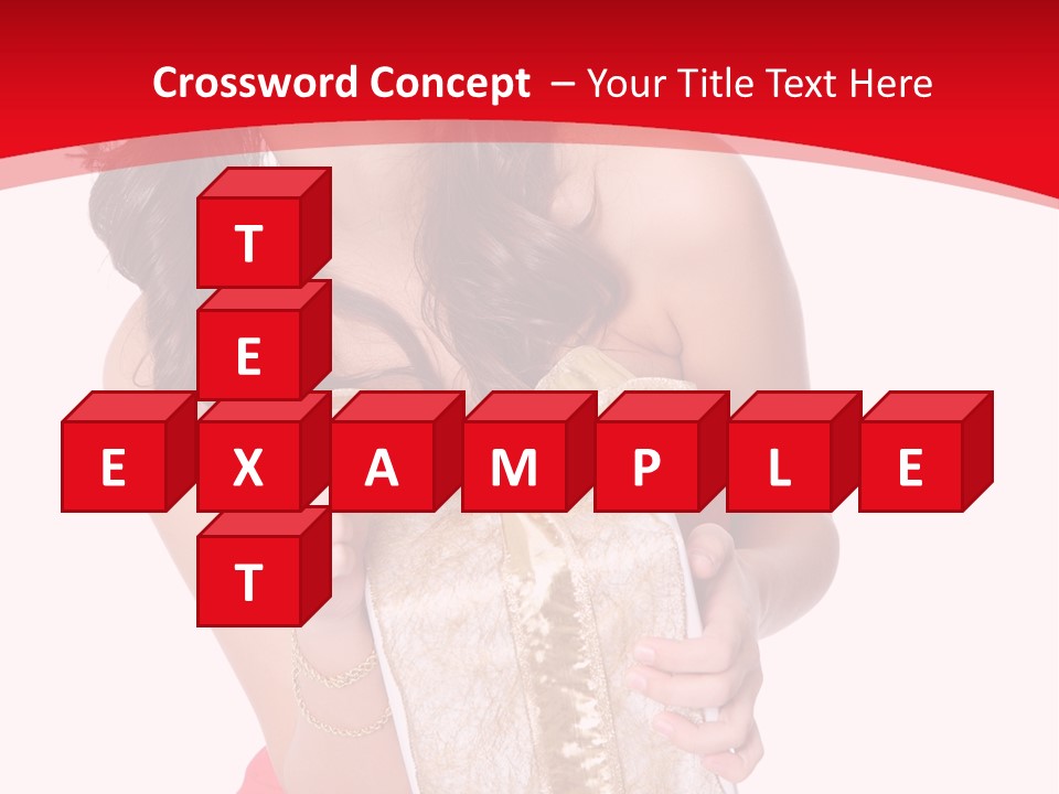 Santa Women Caucasian PowerPoint Template