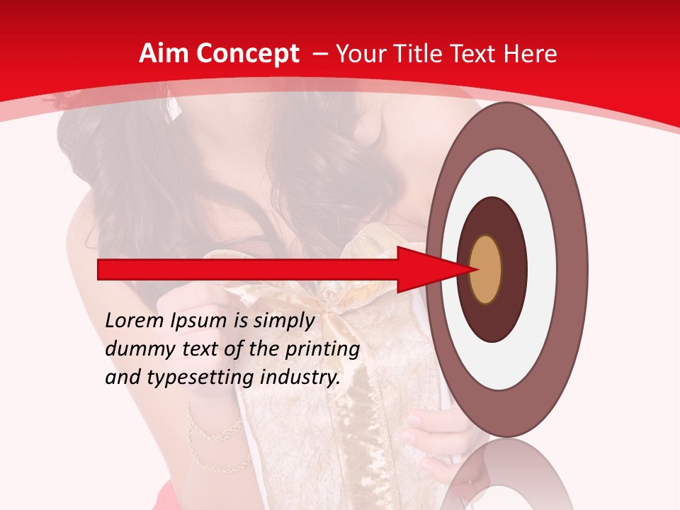 Santa Women Caucasian PowerPoint Template