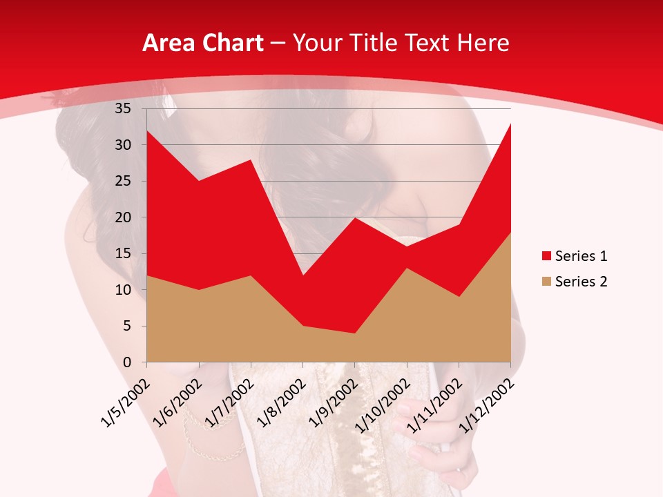 Santa Women Caucasian PowerPoint Template