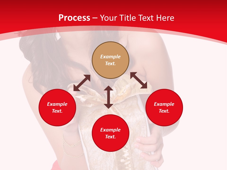 Santa Women Caucasian PowerPoint Template