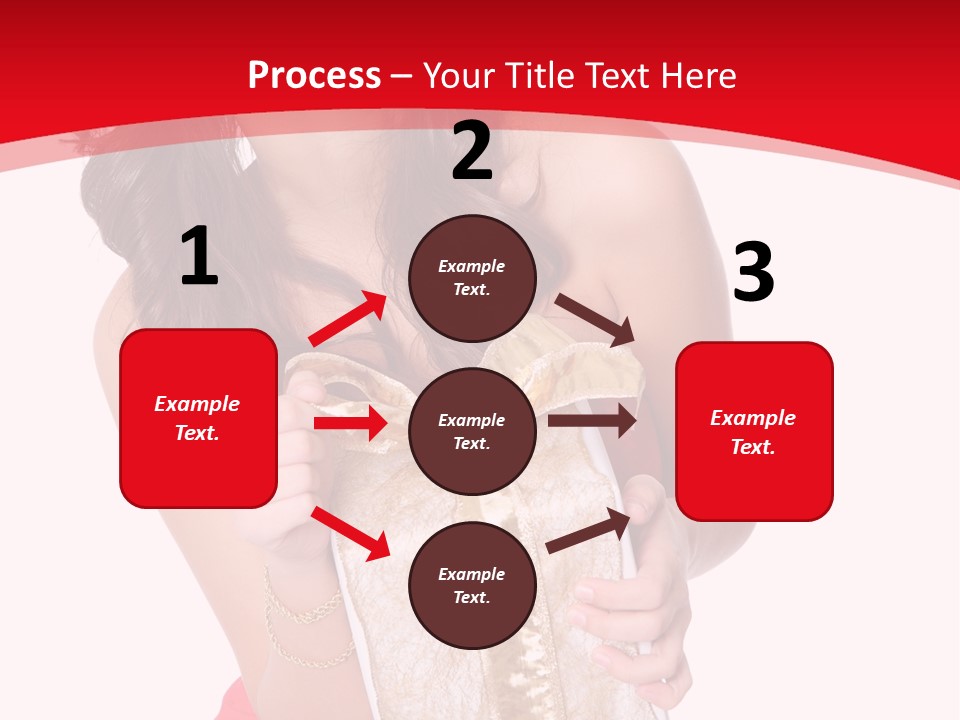 Santa Women Caucasian PowerPoint Template