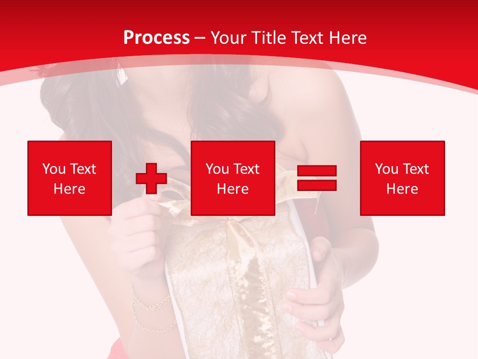 Santa Women Caucasian PowerPoint Template