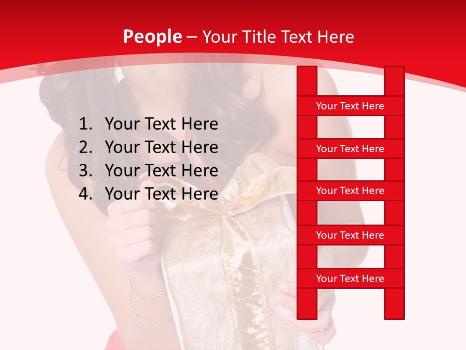 Santa Women Caucasian PowerPoint Template