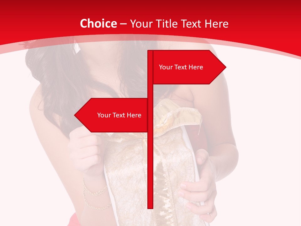 Santa Women Caucasian PowerPoint Template