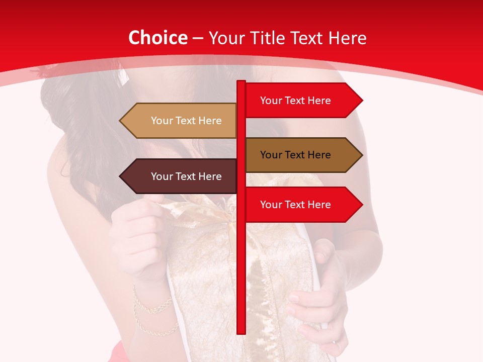 Santa Women Caucasian PowerPoint Template