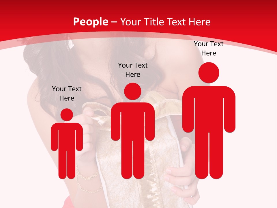 Santa Women Caucasian PowerPoint Template