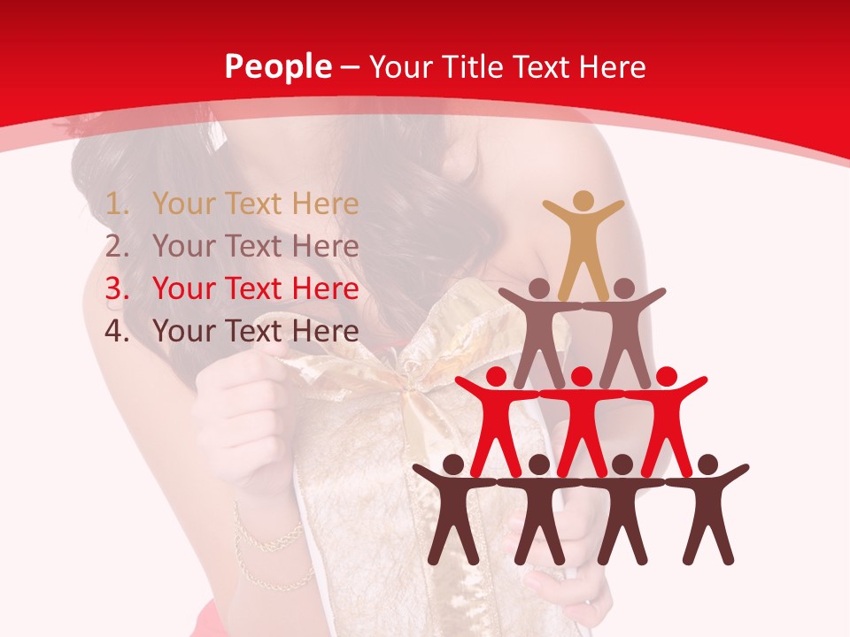 Santa Women Caucasian PowerPoint Template