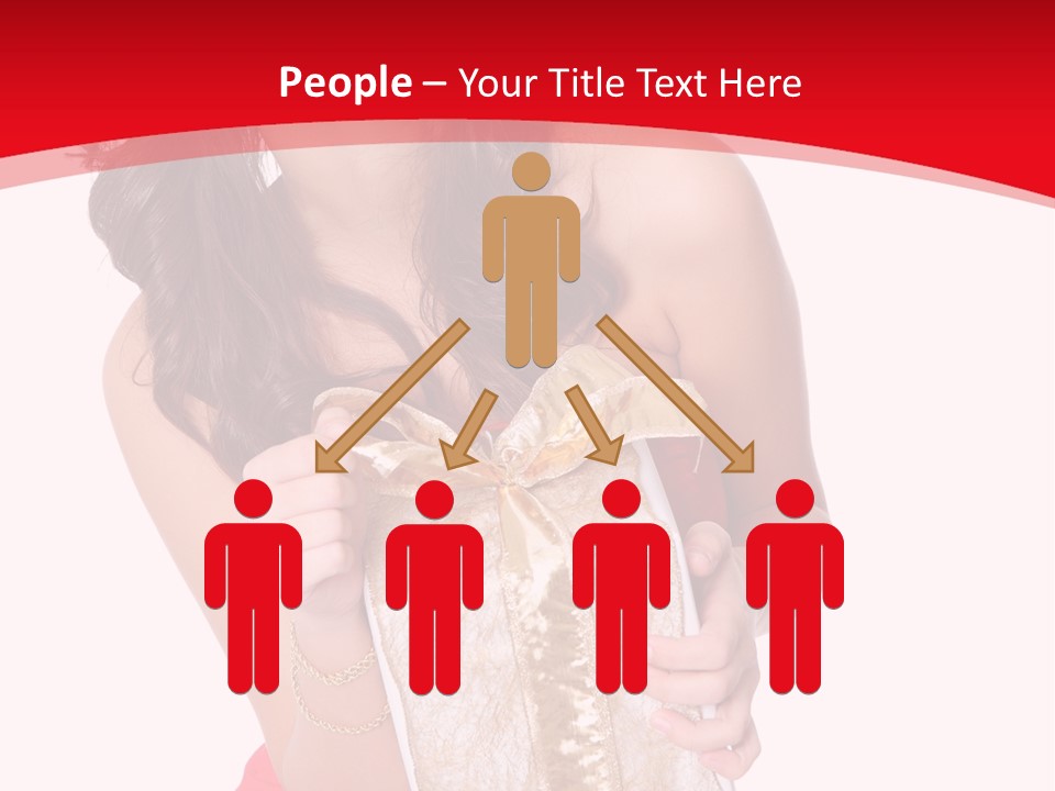 Santa Women Caucasian PowerPoint Template