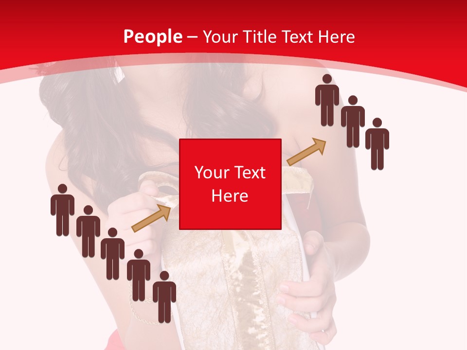 Santa Women Caucasian PowerPoint Template