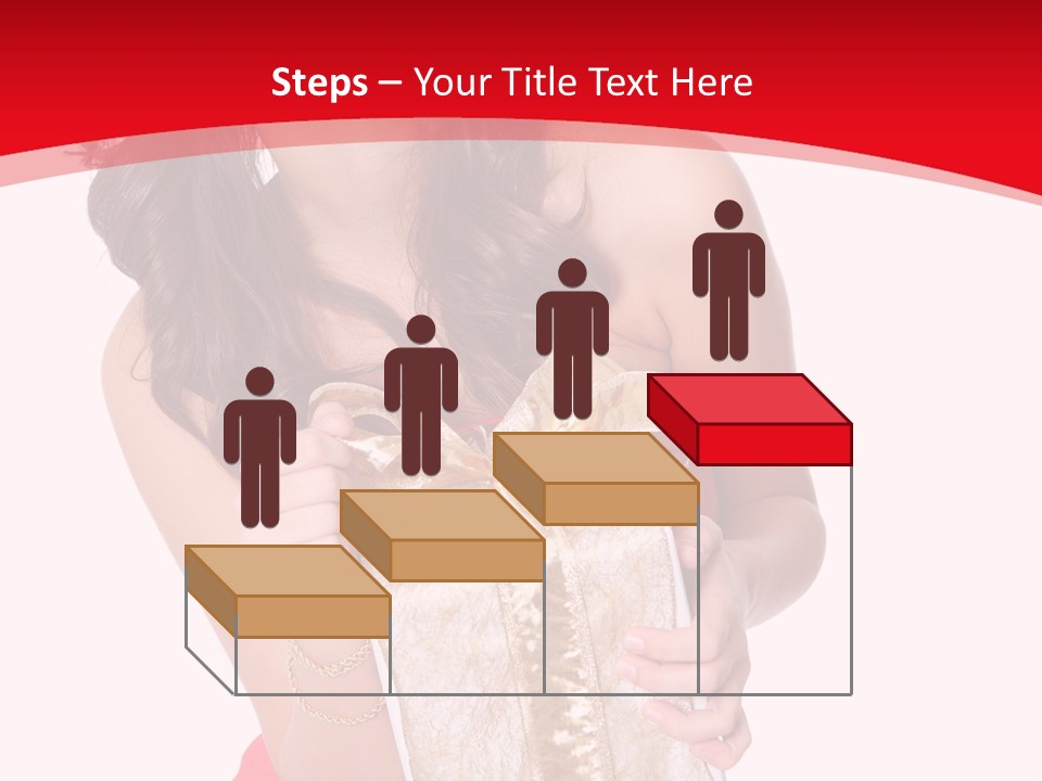 Santa Women Caucasian PowerPoint Template