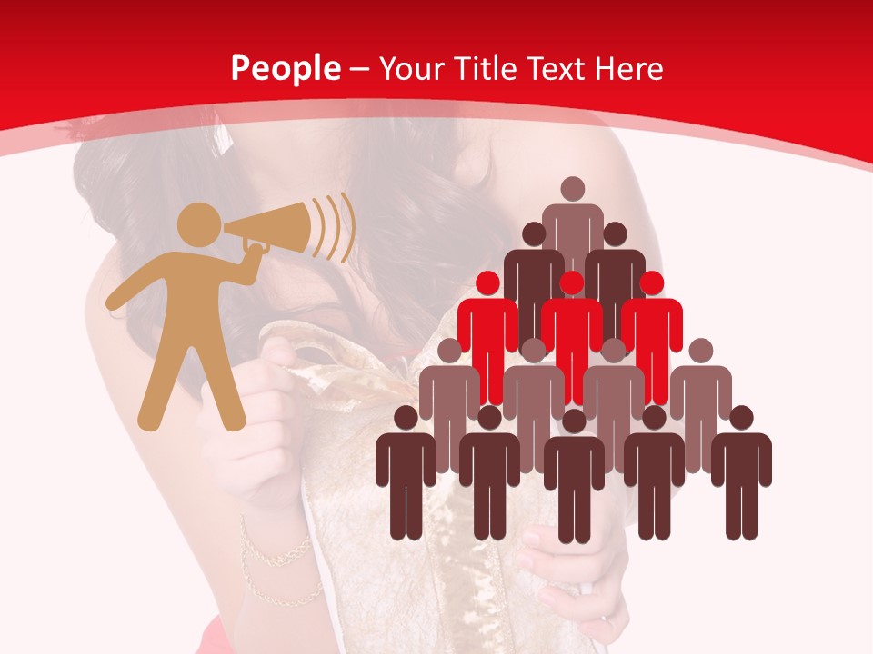 Santa Women Caucasian PowerPoint Template