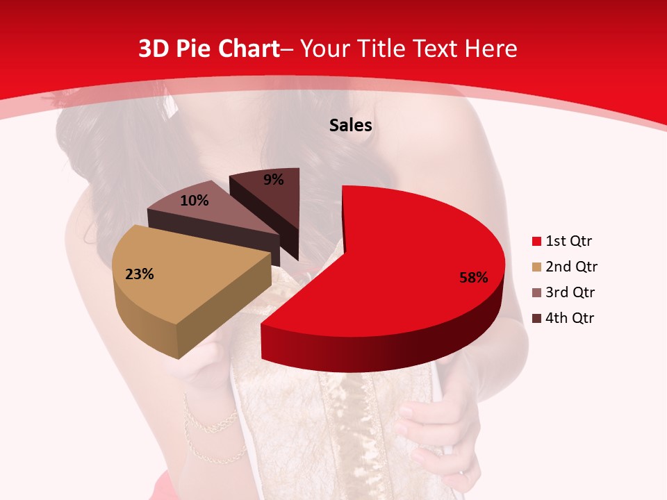 Santa Women Caucasian PowerPoint Template