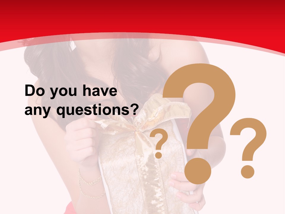 Santa Women Caucasian PowerPoint Template