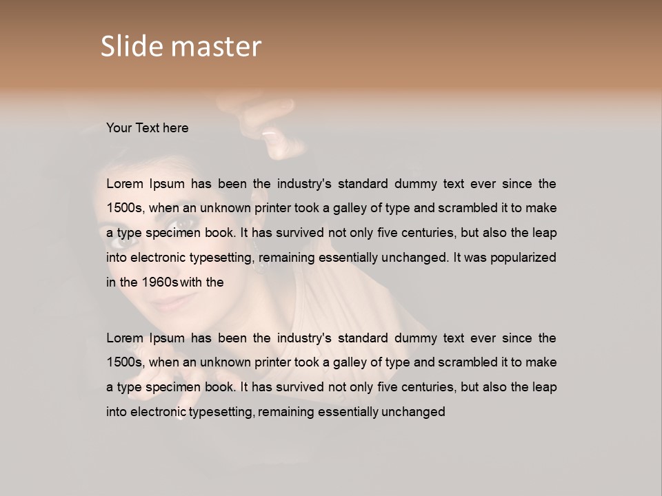 Girl Pretty Face PowerPoint Template