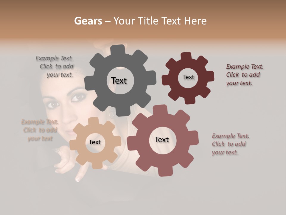 Girl Pretty Face PowerPoint Template