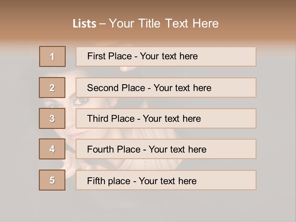Girl Pretty Face PowerPoint Template