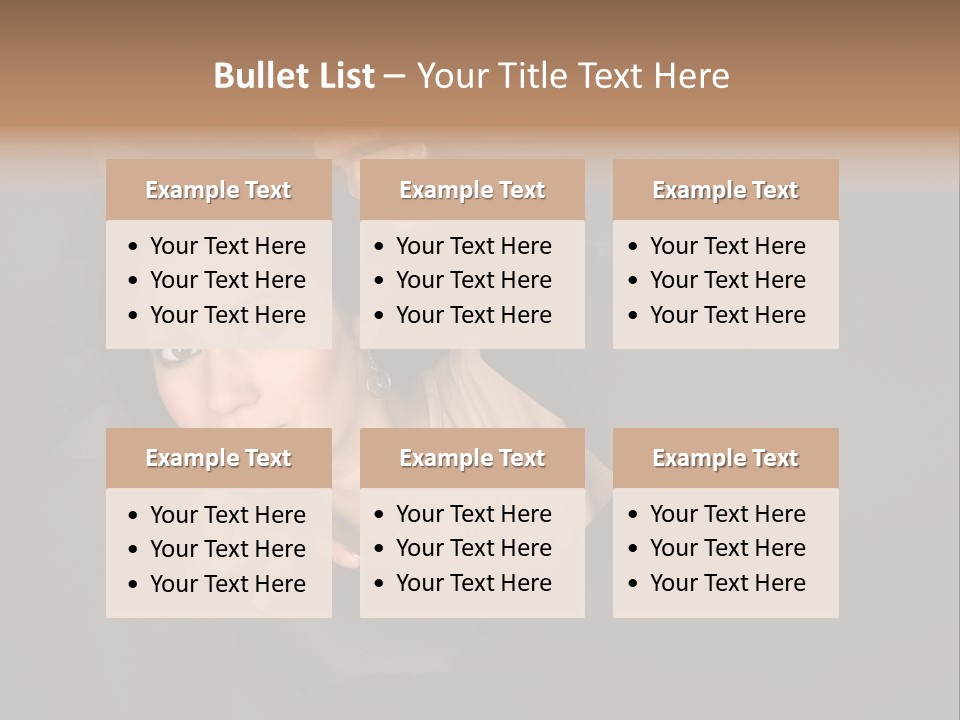 Girl Pretty Face PowerPoint Template