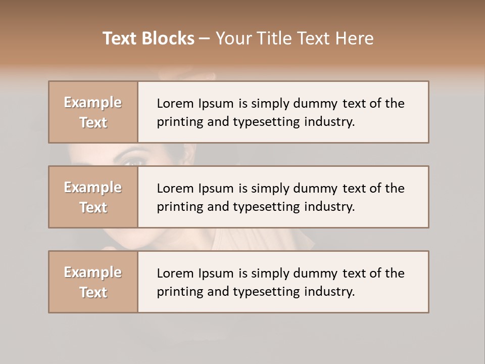 Girl Pretty Face PowerPoint Template