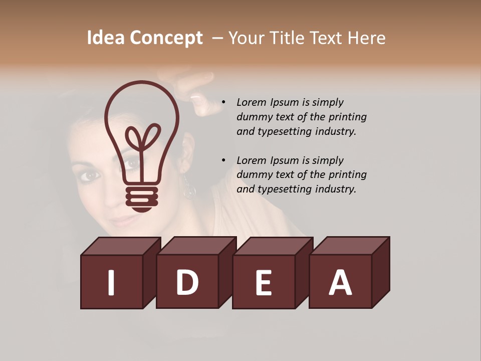 Girl Pretty Face PowerPoint Template