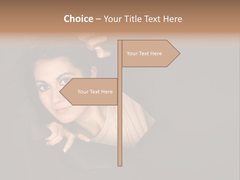 Girl Pretty Face PowerPoint Template