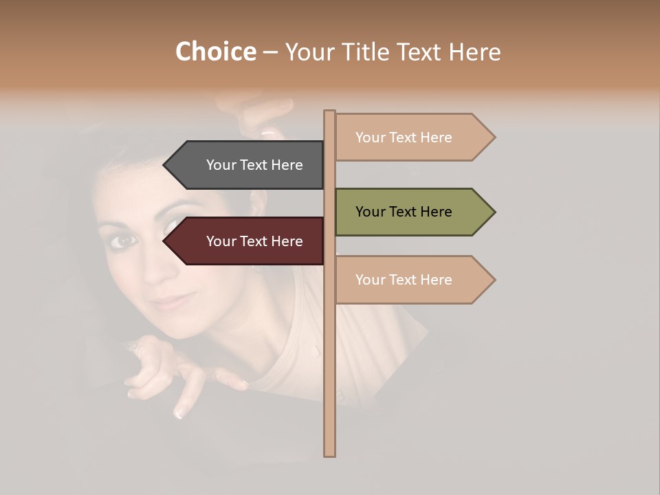 Girl Pretty Face PowerPoint Template