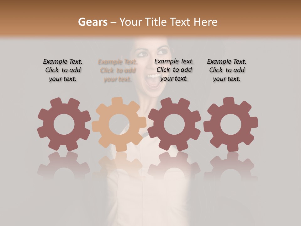 White Face Wrinkled PowerPoint Template