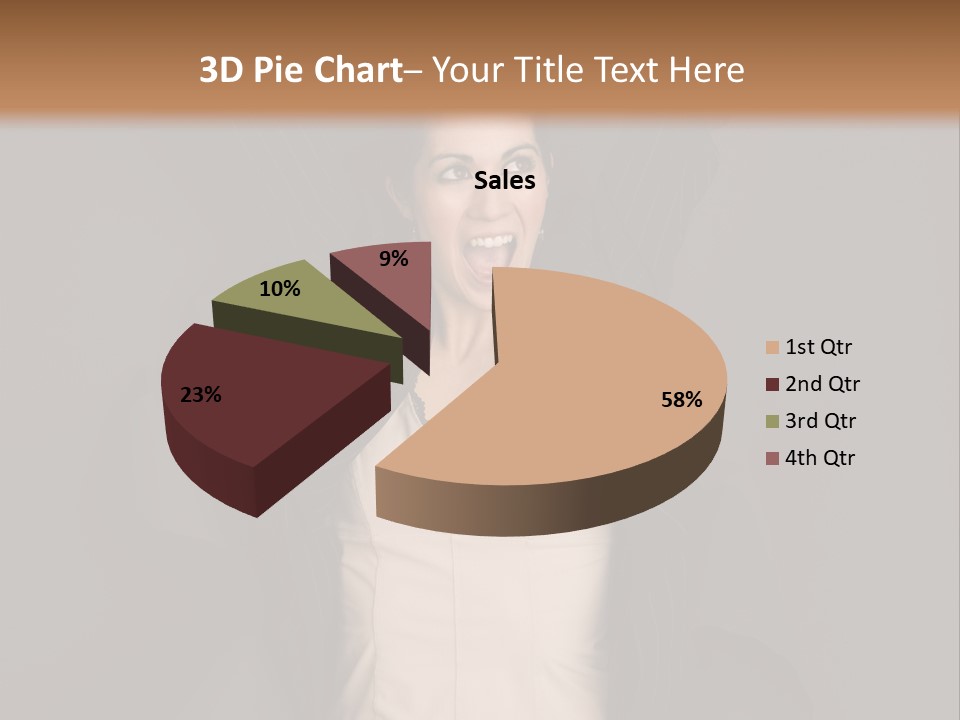 White Face Wrinkled PowerPoint Template