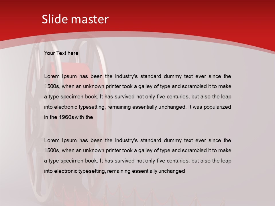 Spool Strip Silver PowerPoint Template