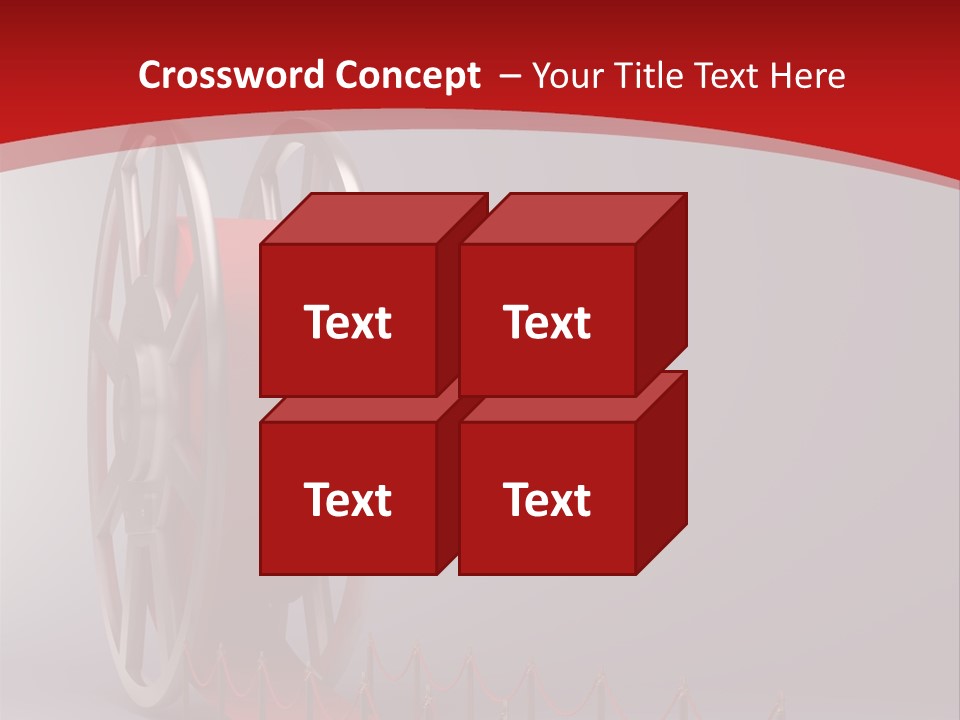 Spool Strip Silver PowerPoint Template