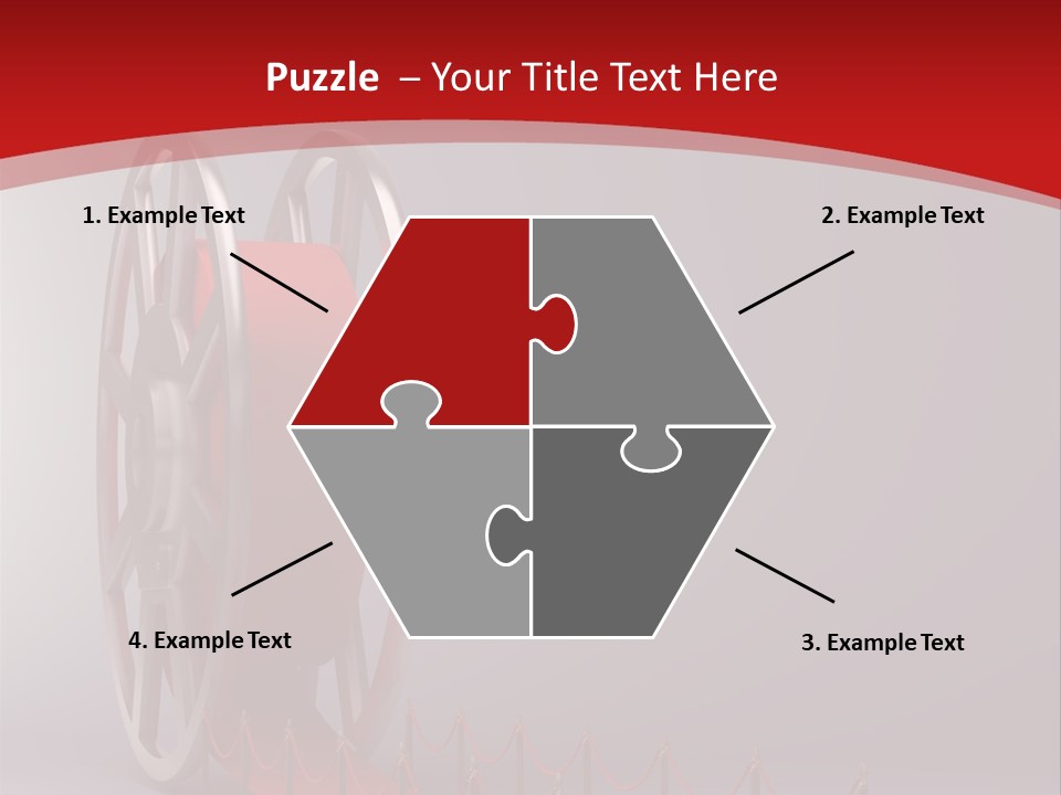Spool Strip Silver PowerPoint Template