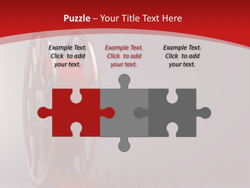 Spool Strip Silver PowerPoint Template