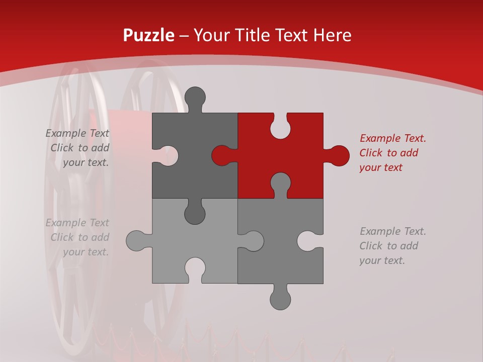 Spool Strip Silver PowerPoint Template