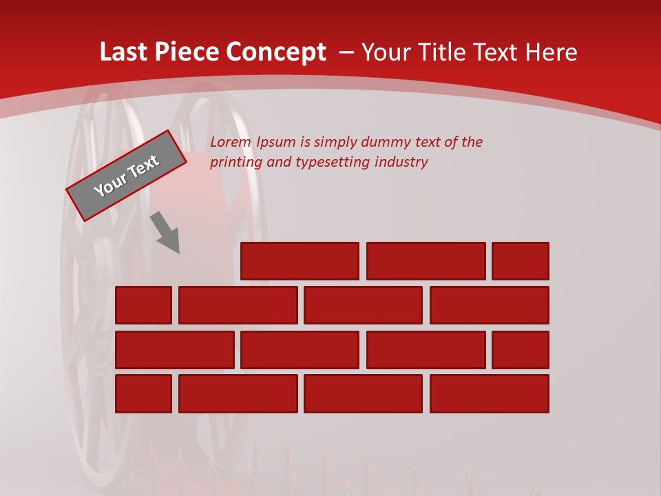 Spool Strip Silver PowerPoint Template