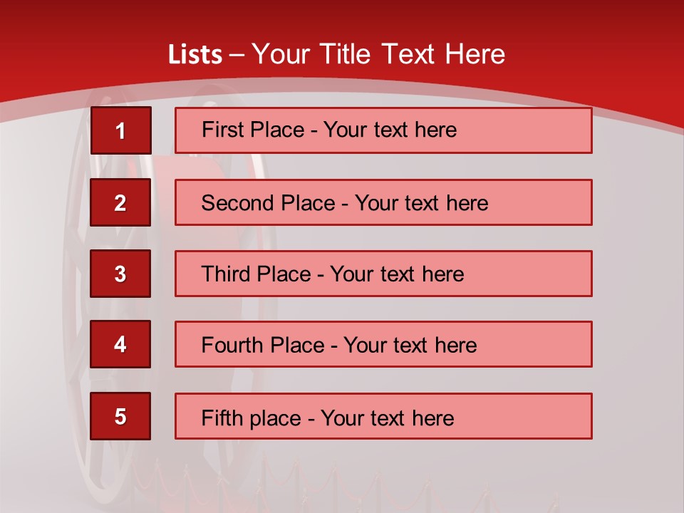 Spool Strip Silver PowerPoint Template