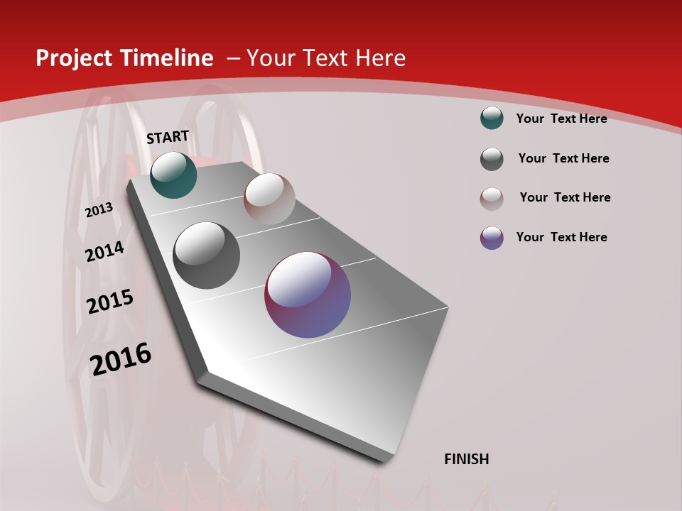 Spool Strip Silver PowerPoint Template
