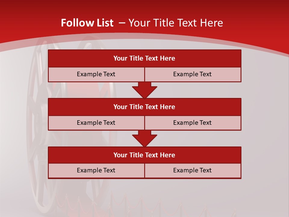 Spool Strip Silver PowerPoint Template