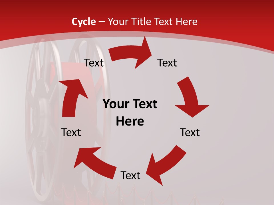 Spool Strip Silver PowerPoint Template