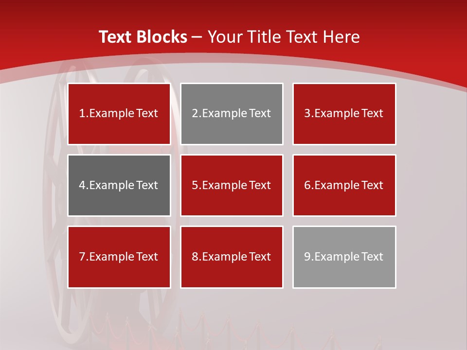 Spool Strip Silver PowerPoint Template