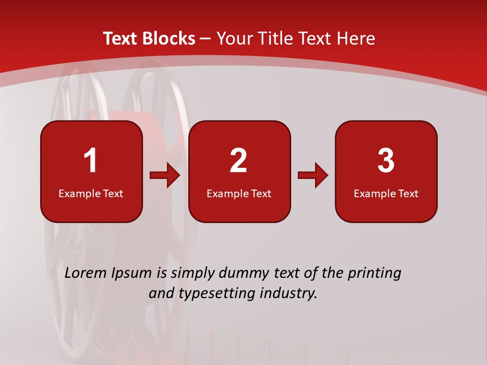 Spool Strip Silver PowerPoint Template