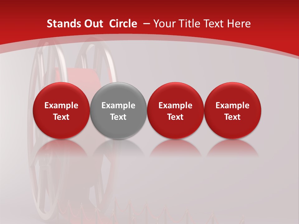 Spool Strip Silver PowerPoint Template