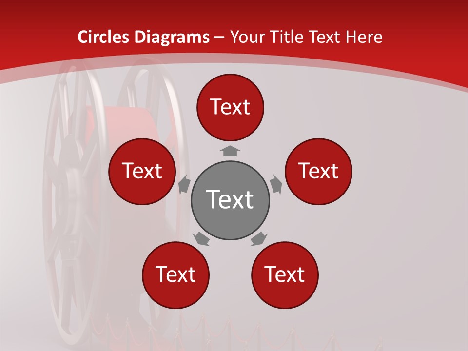 Spool Strip Silver PowerPoint Template