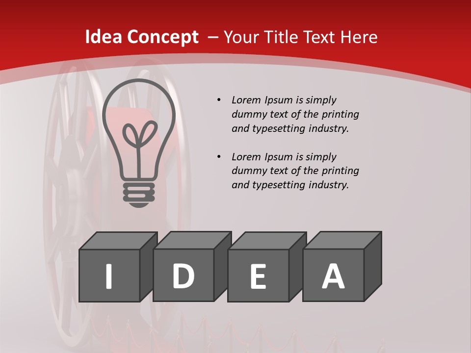 Spool Strip Silver PowerPoint Template