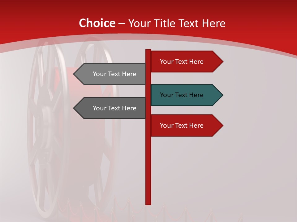 Spool Strip Silver PowerPoint Template