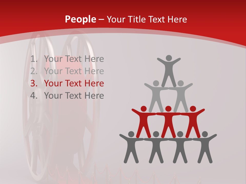 Spool Strip Silver PowerPoint Template