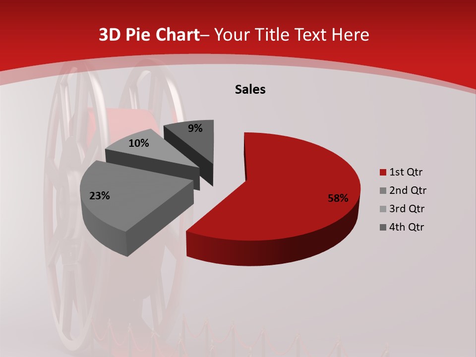 Spool Strip Silver PowerPoint Template
