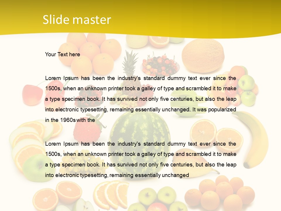 Background Eat Isolated PowerPoint Template